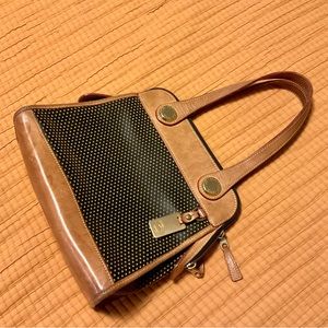 Dooney & Bourke Cabriolet Perforated  lack Leather Handbag